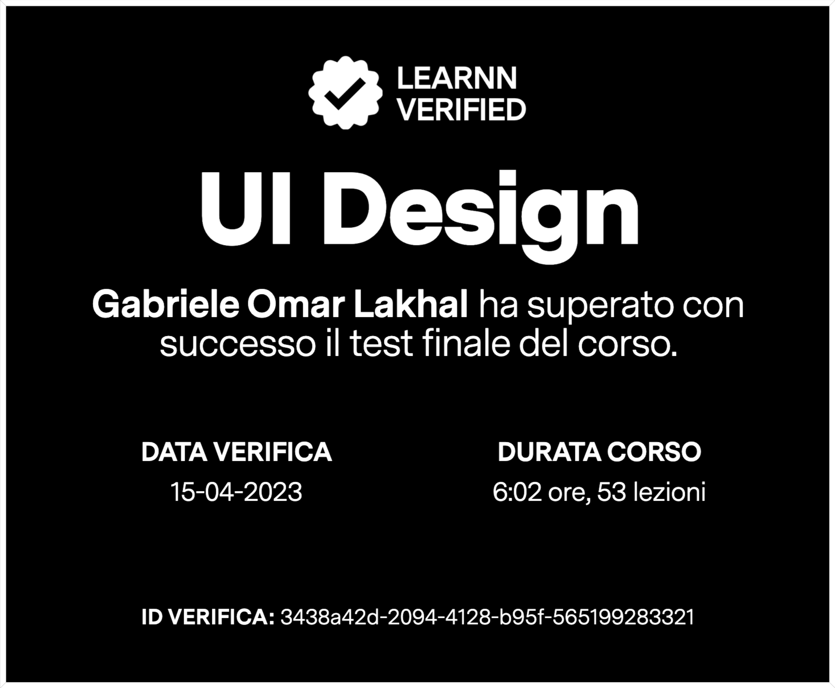 Certificazione UI Design Learnn